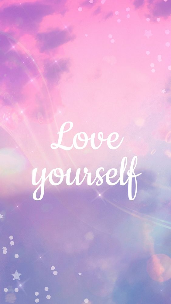 Love yourself Instagram story template, editable text