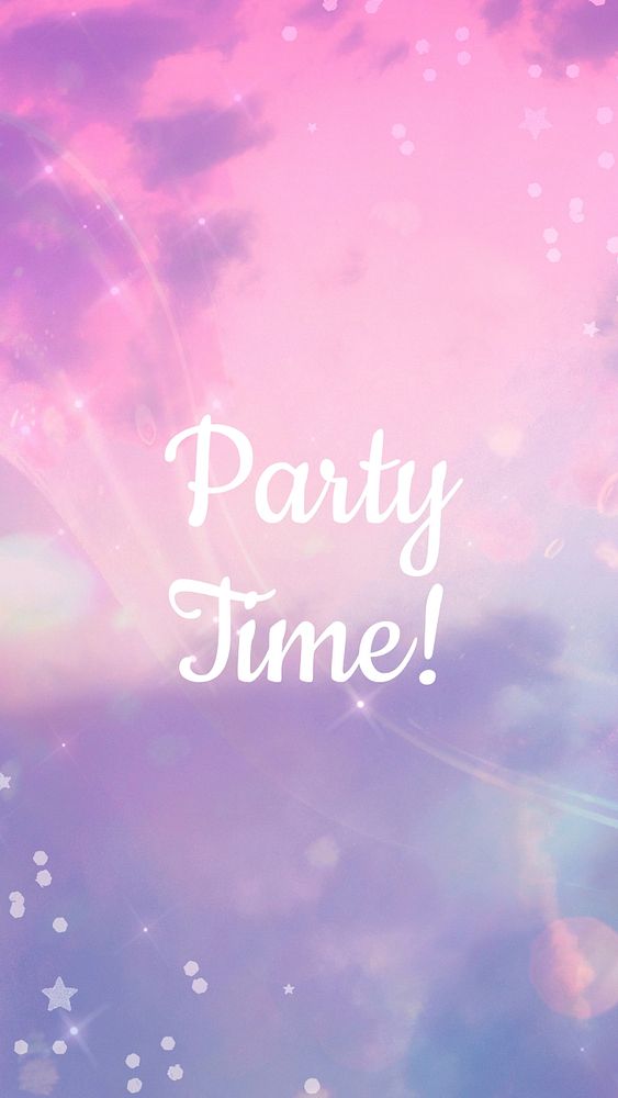 Party time Instagram story template, editable text