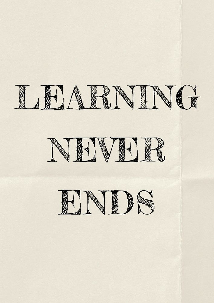 Learning never ends poster template, editable text & design