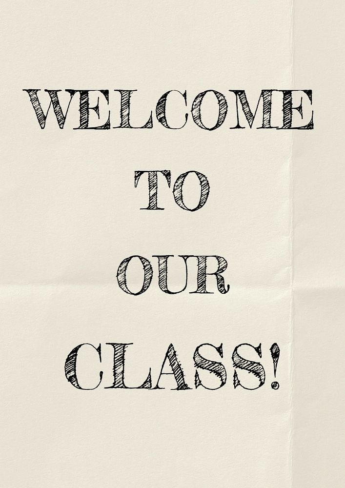 Classroom welcome poster template, editable text & design