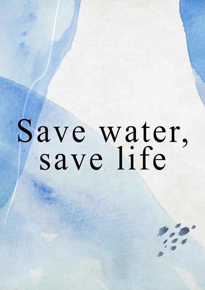 Save water quote editable poster template