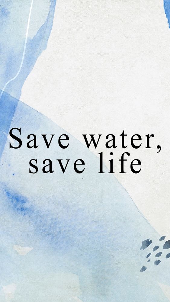 Save water quote social story template, editable text