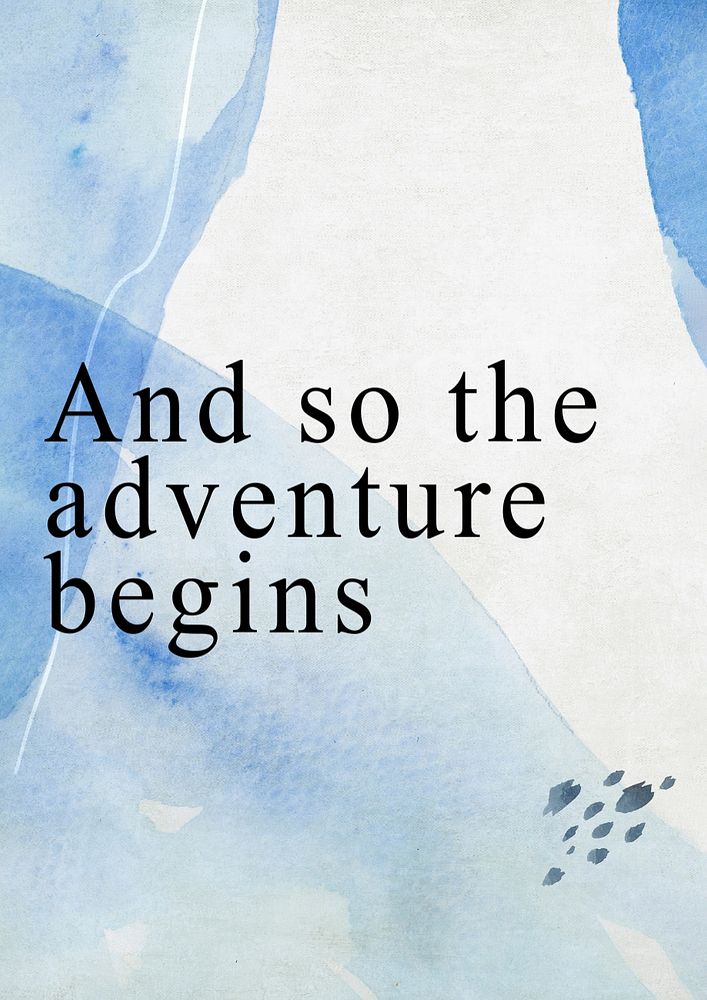 And so the adventure begins editable poster template