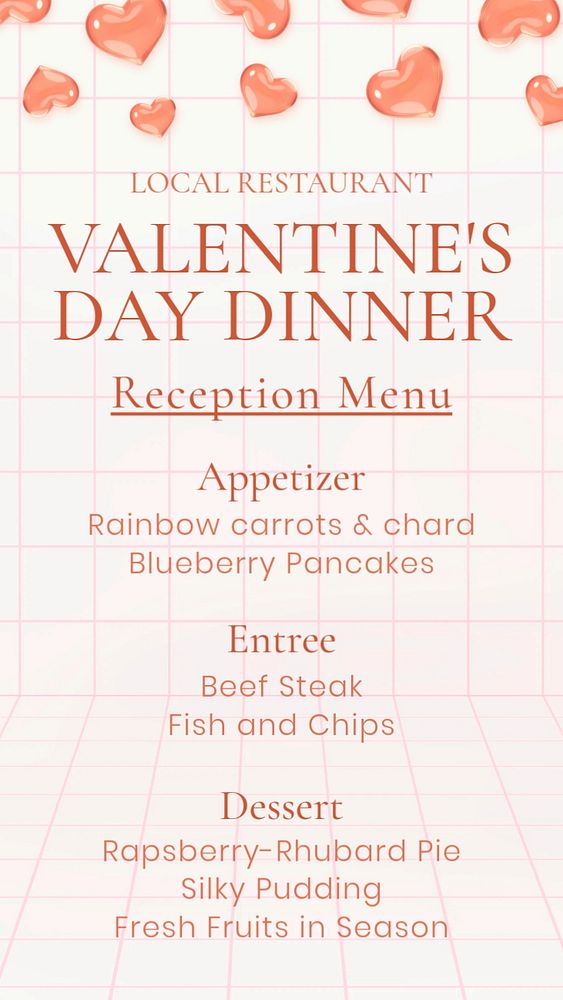 Restaurant menu Instagram story template, editable text