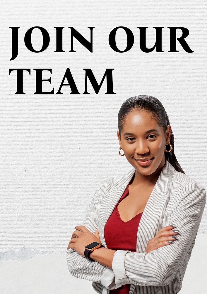 Join our team  poster template, editable text and design