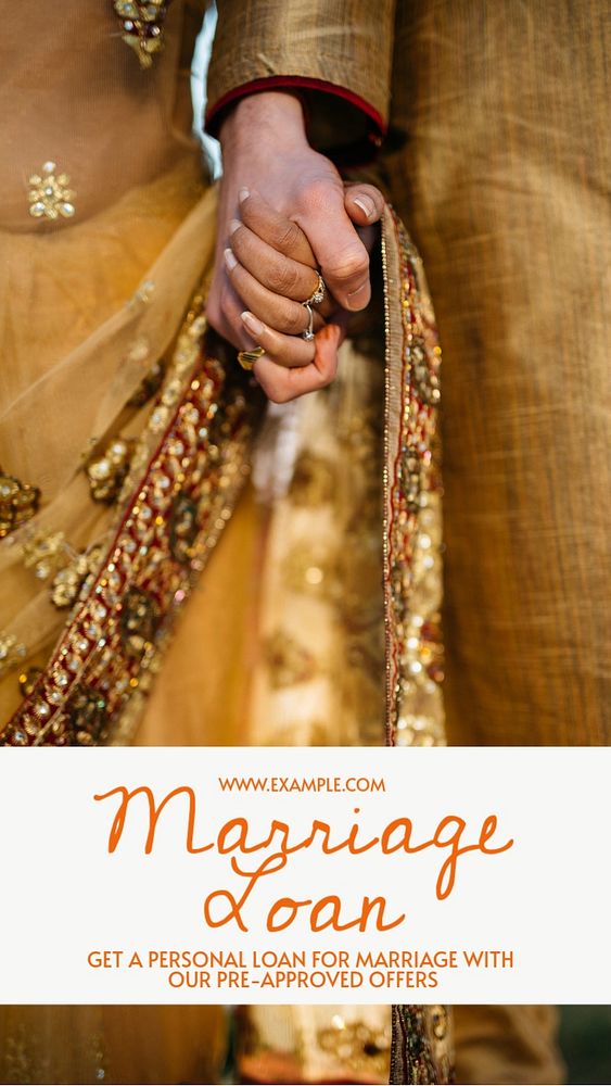 Marriage loan Instagram story template, editable text