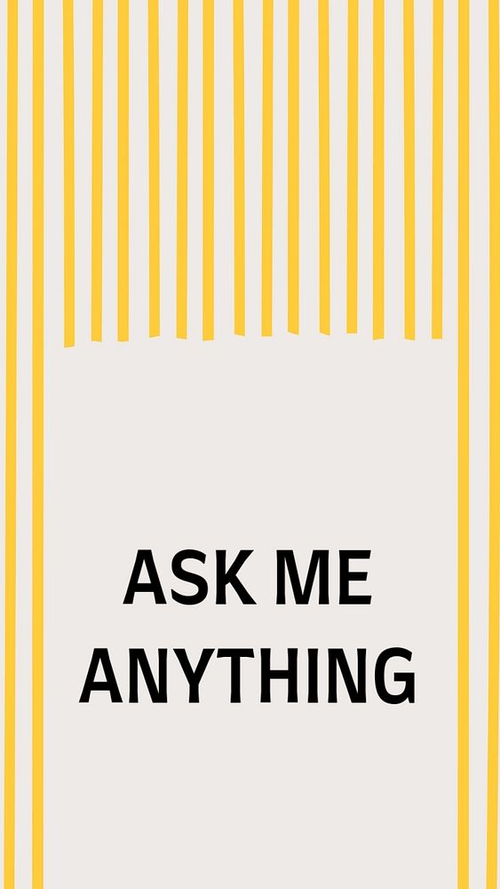 Ask me Instagram story template, editable text