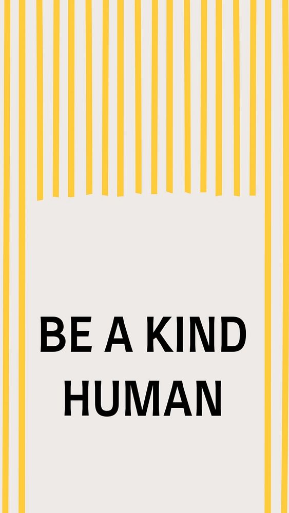 Be kind Instagram story template, editable text