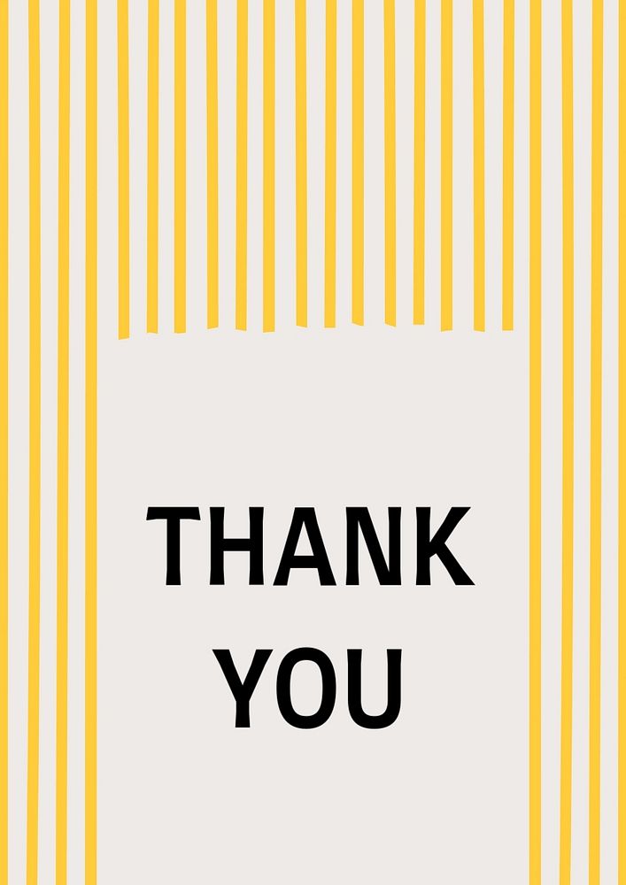 Thank you poster template, editable text & design