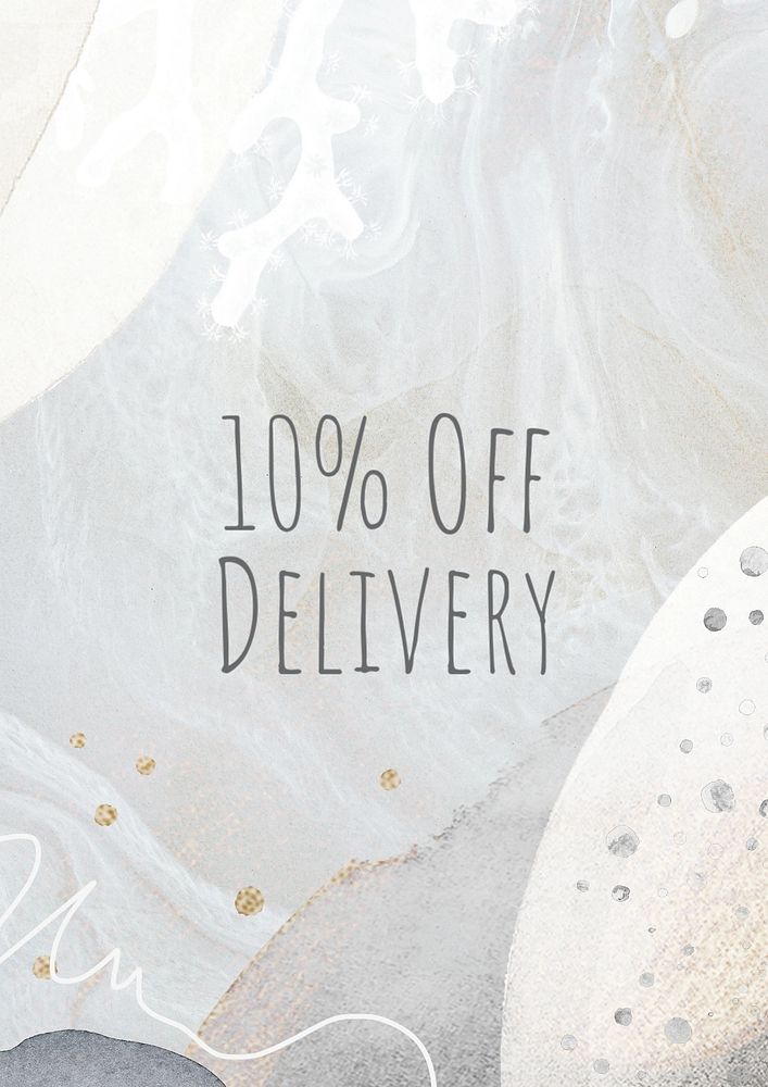 Delivery Discount poster template, editable text and design