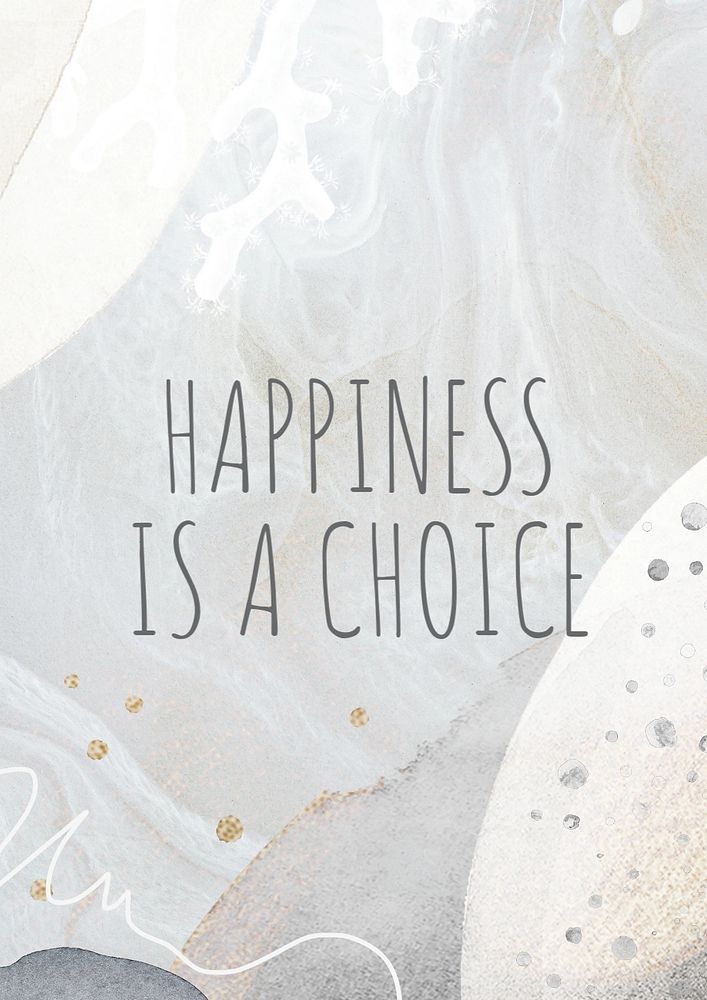 Happiness poster template, editable text and design