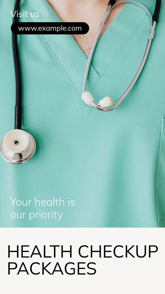 Health checkup packages social story template, editable Instagram design 