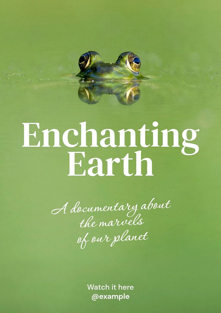 Earth documentary poster template, editable text and design