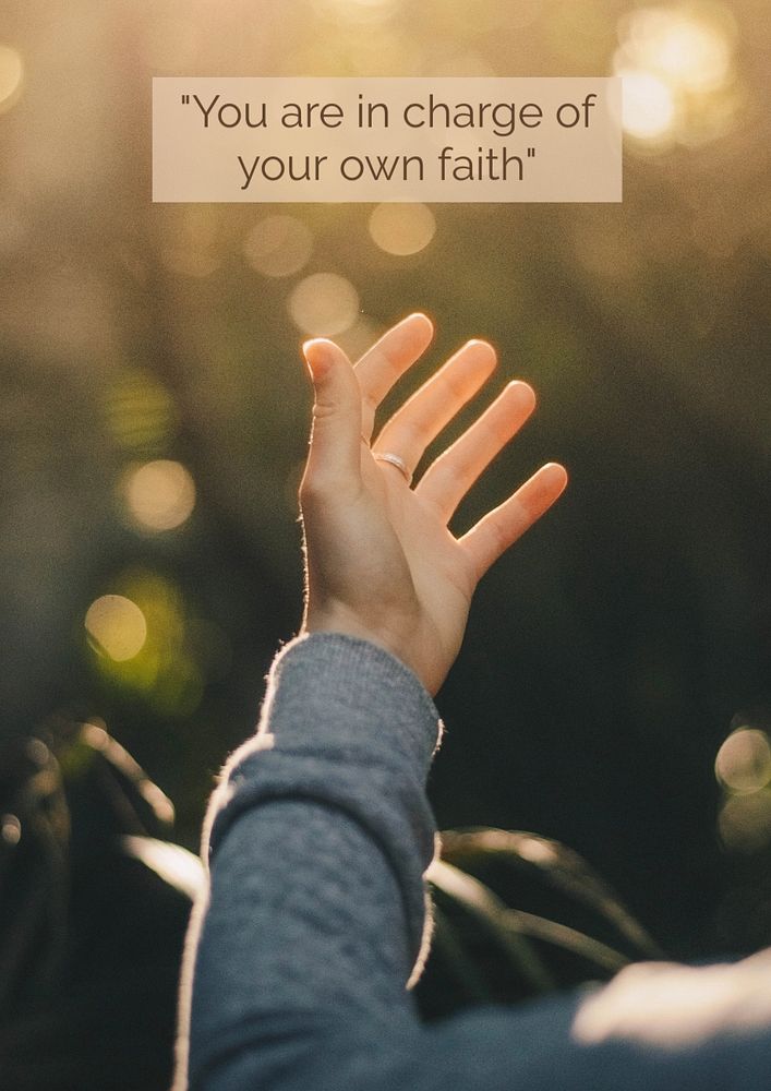 Faith quote  poster template, editable text and design