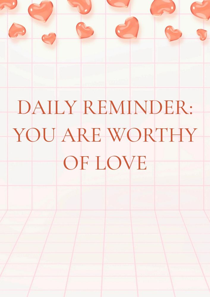 Daily reminder  poster template, editable text and design