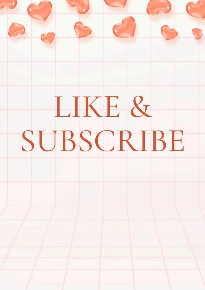 Like & subscribe  poster template, editable text and design