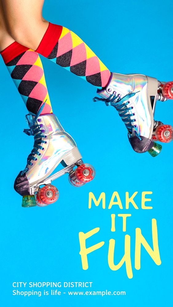 Make it fun Instagram story template, editable text