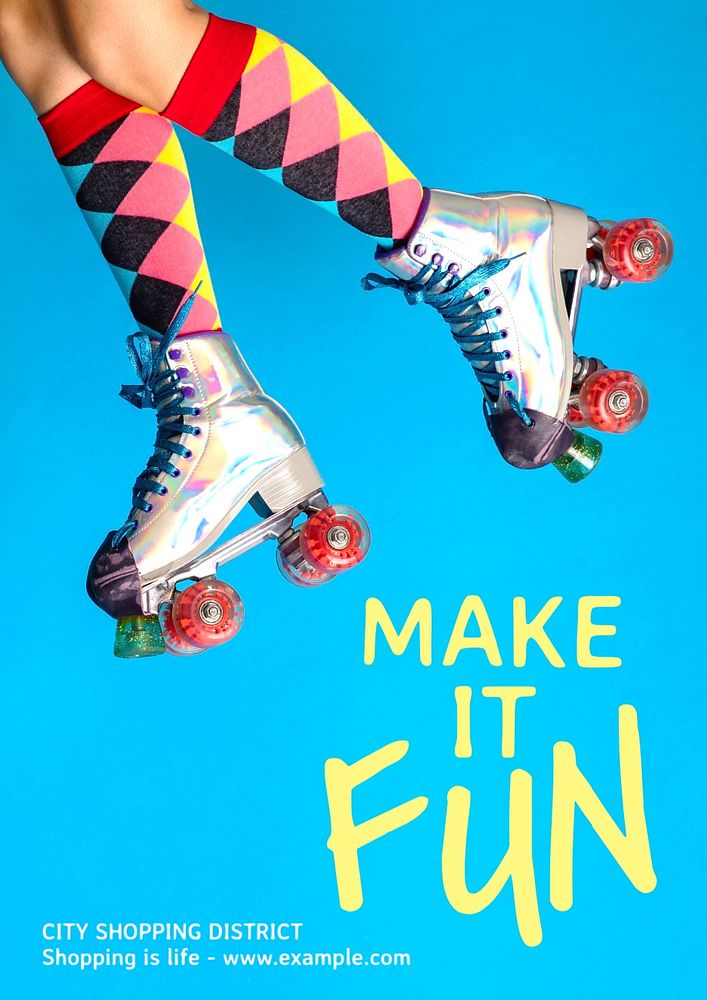 Make it fun poster template, editable text and design