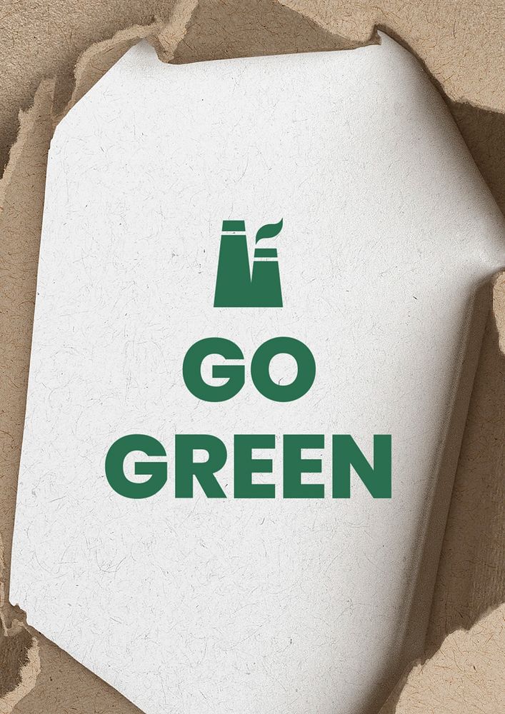 Go green poster template, editable text and design