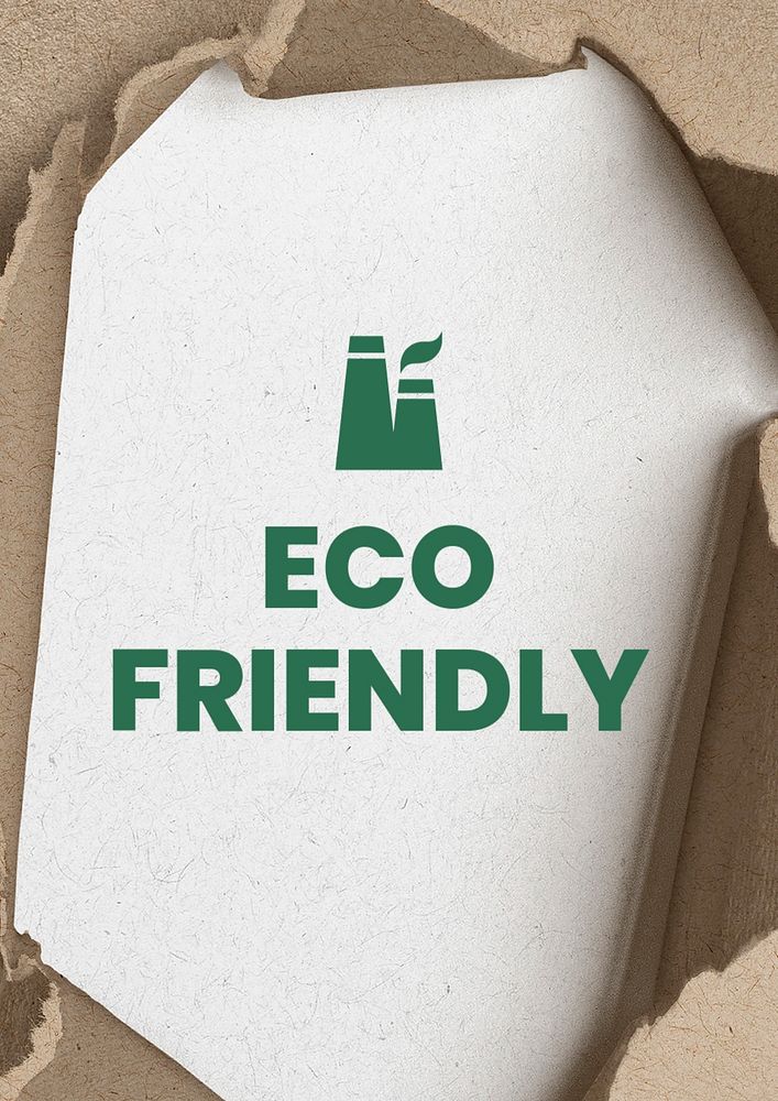 Eco friendly poster template, editable text and design