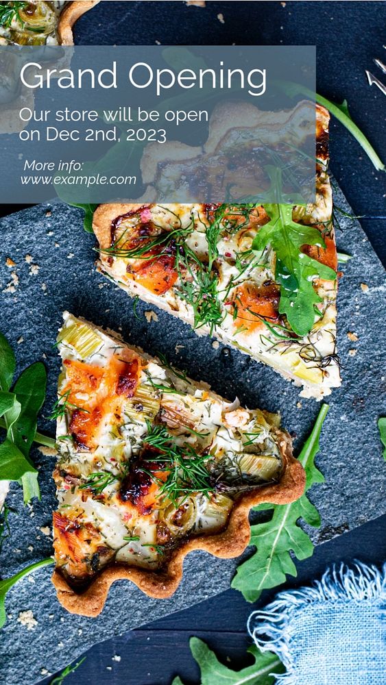 Gourmet Italian pizza  Instagram story template, editable text