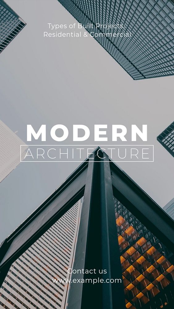 Modern architecture Instagram story template, editable text