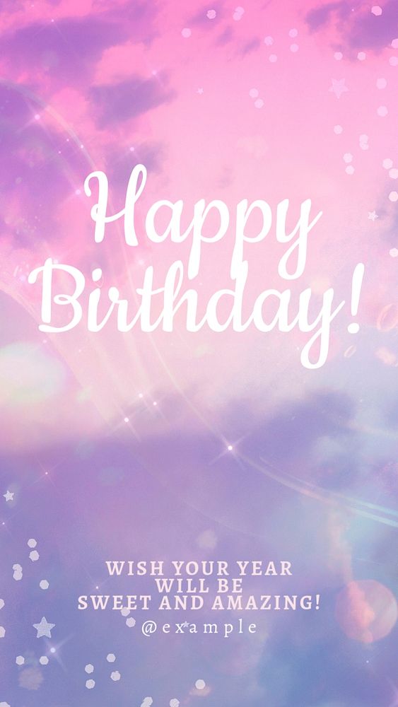 Happy Birthday social story template, editable design