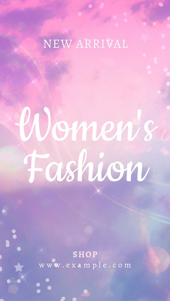 Women's fashion social story template, editable design