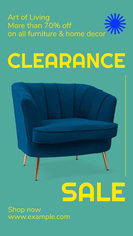 Clearance sale  Instagram story template, editable text