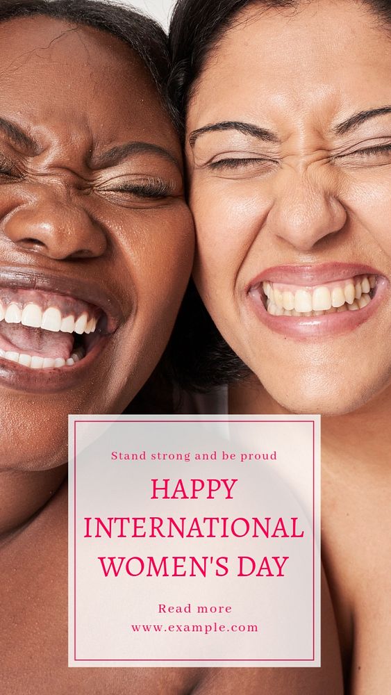 Women's day  Instagram story template, editable text