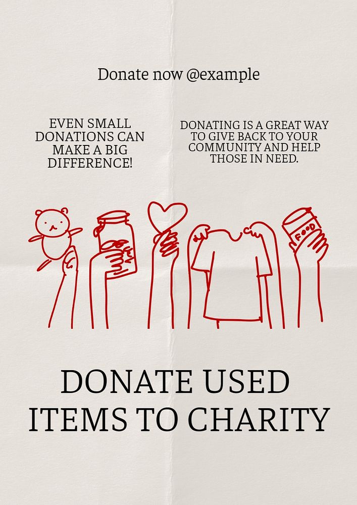 Donate to charity  poster template, editable text and design