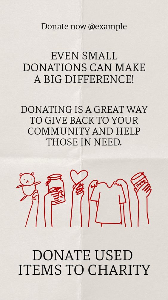 Donate to charity  Instagram story template, editable text