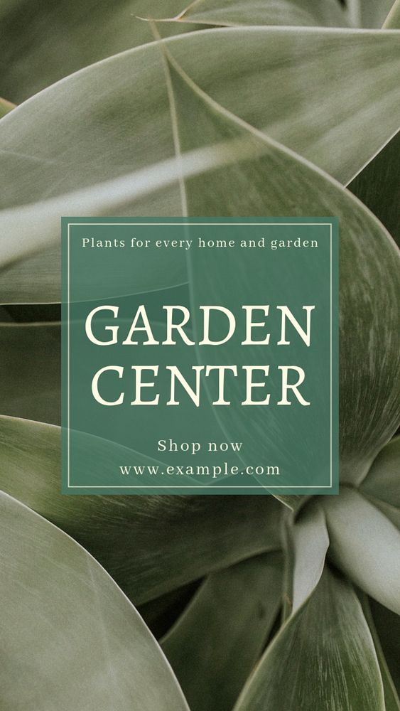 Garden center  Instagram story template, editable text