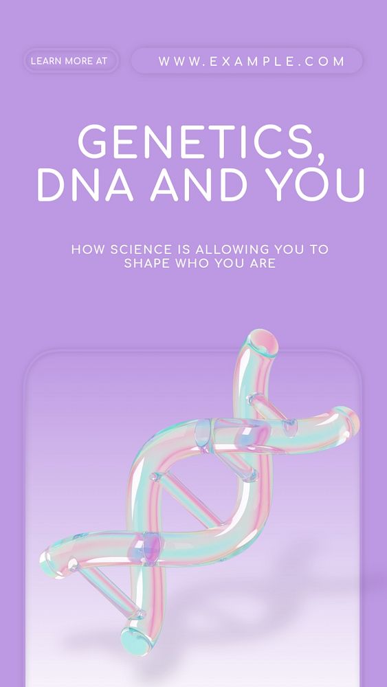 DNA test Facebook story template, editable design