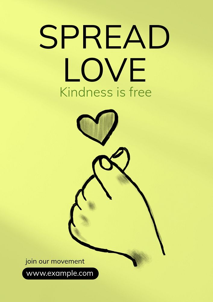 Spread love  poster template and design