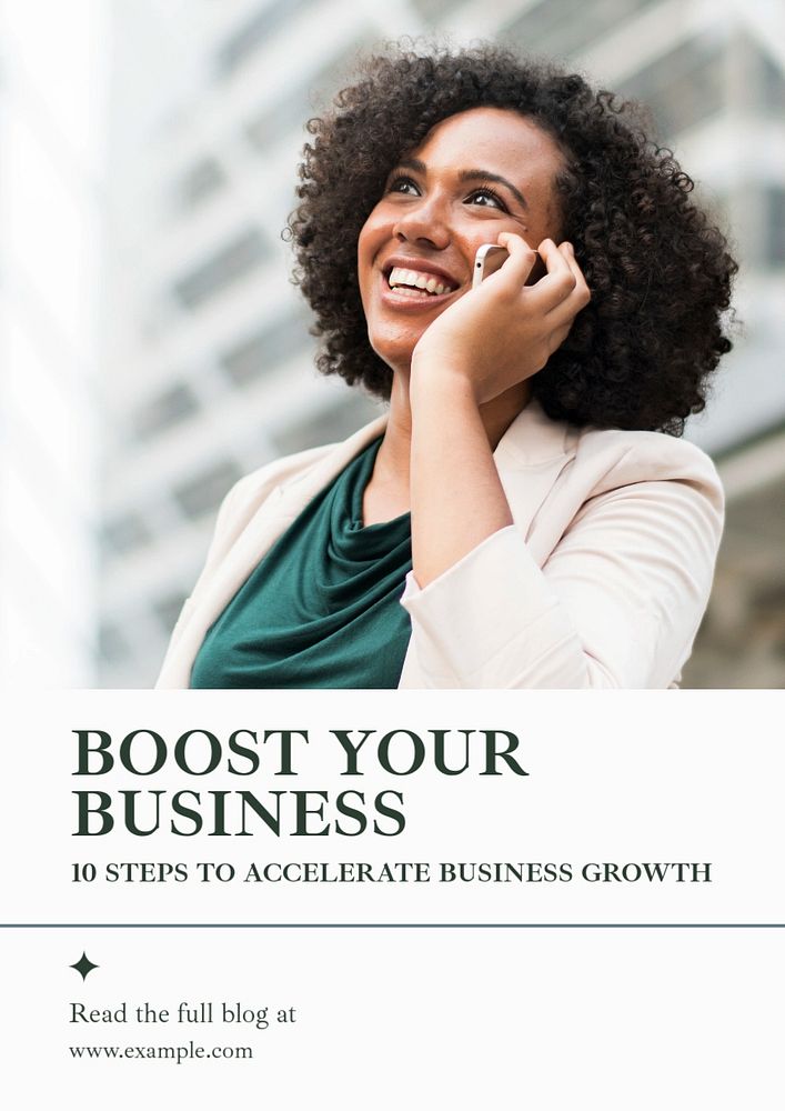 Boost business  poster template, editable text and design