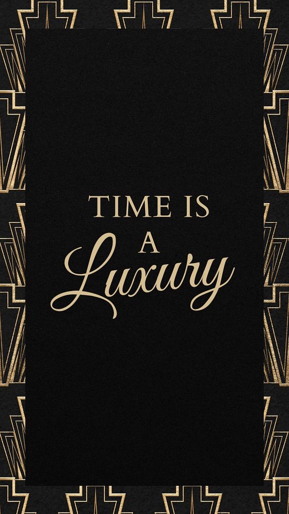 Time is luxury social story template, editable design