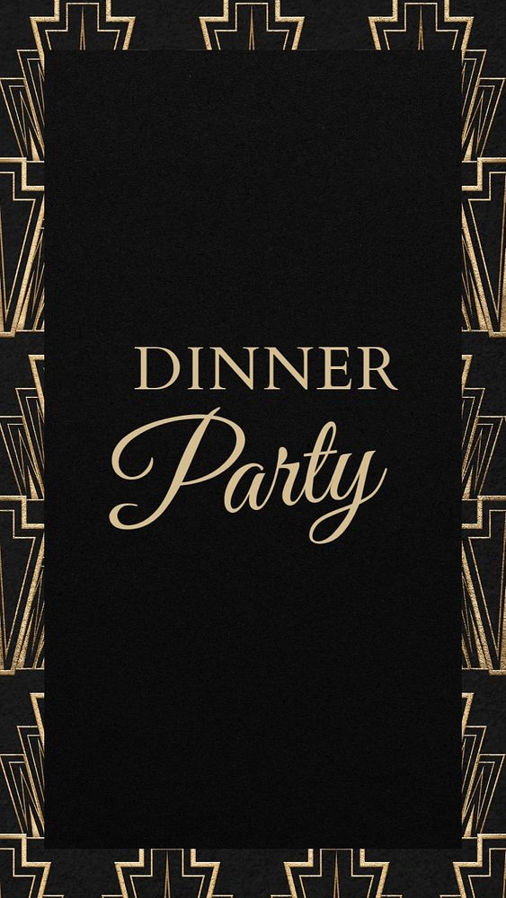 Dinner party social story template, editable design