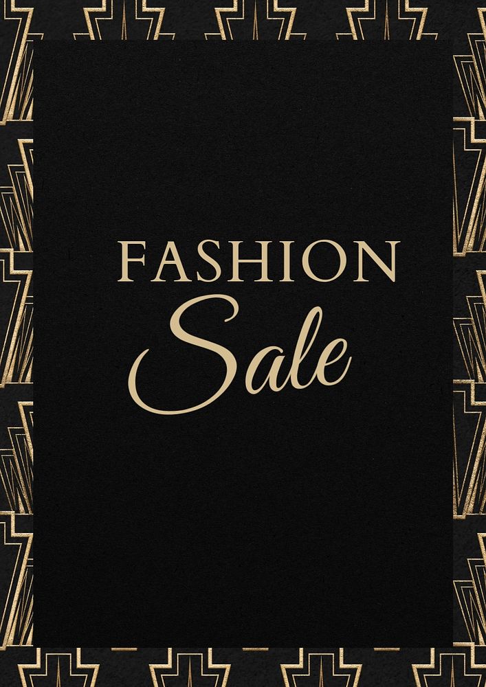 Fashion Sale poster template, editable text