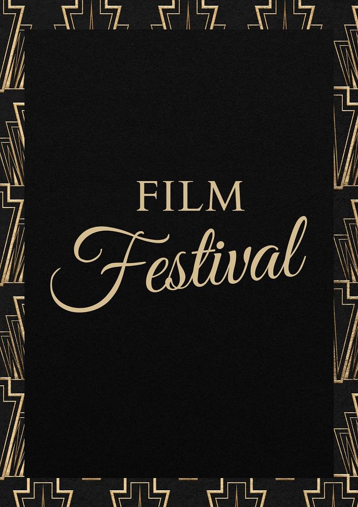 Film festival poster template, editable text