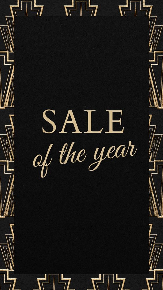 Year sale social story template, editable design