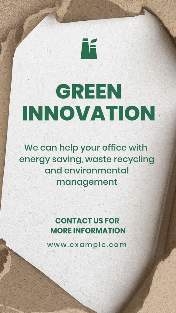 Green innovation social story template, editable design