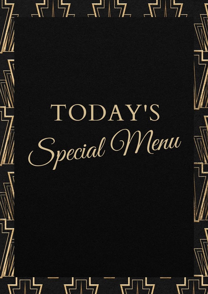 Today's special menu poster template, editable text