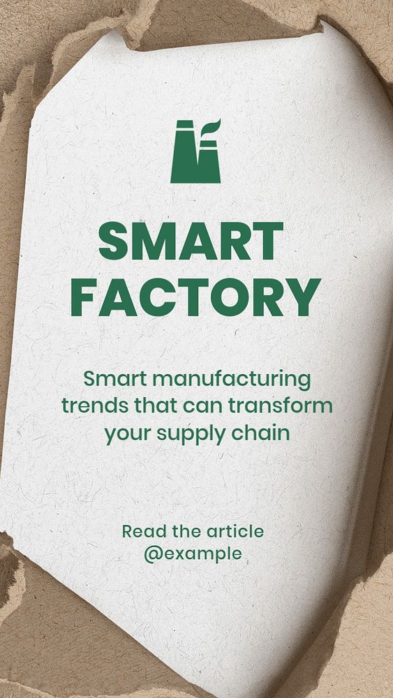 Smart factory social story template, editable design