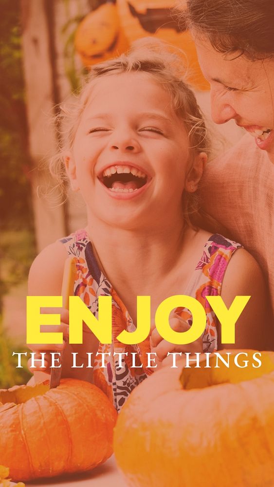 Enjoy little things  Instagram story template, editable text