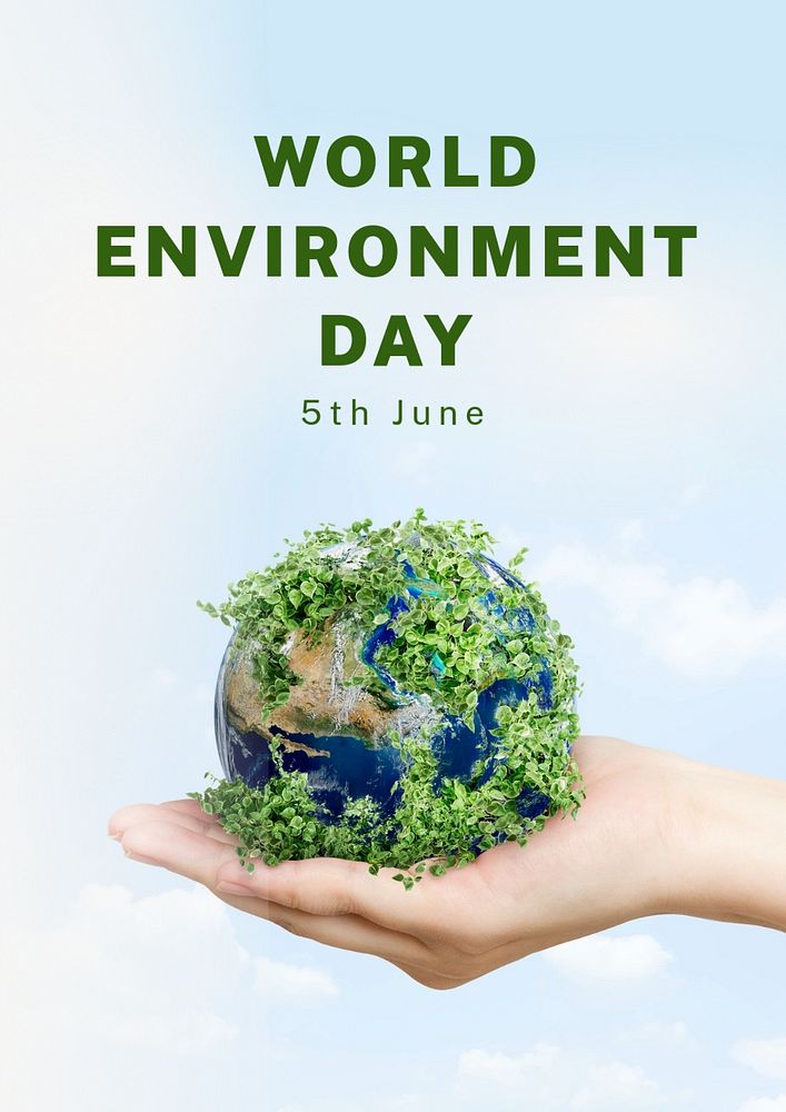 World environment day poster template, editable text and design