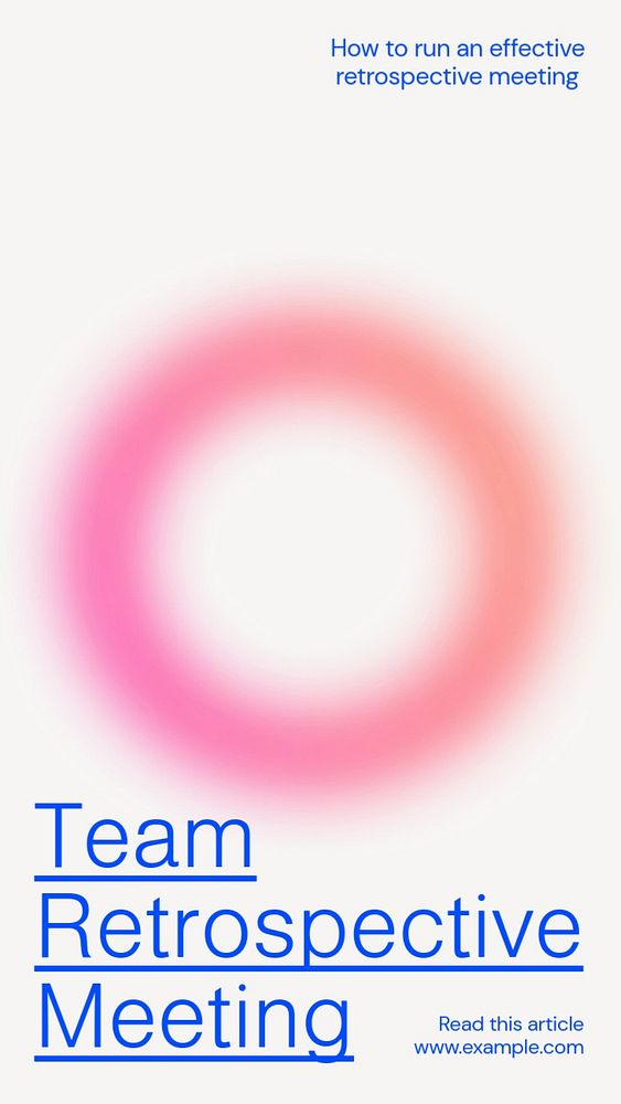 Team retrospective meeting Instagram story template, editable text