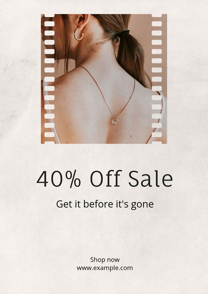 Sale  poster template, editable text and design