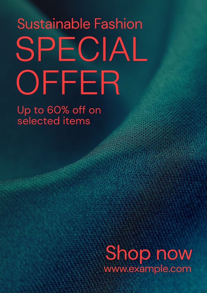 Special offer poster template, editable text and design