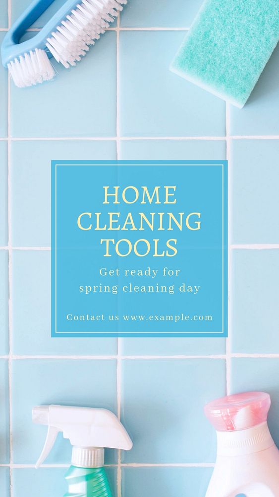 home cleaning tool  Instagram story template, editable text